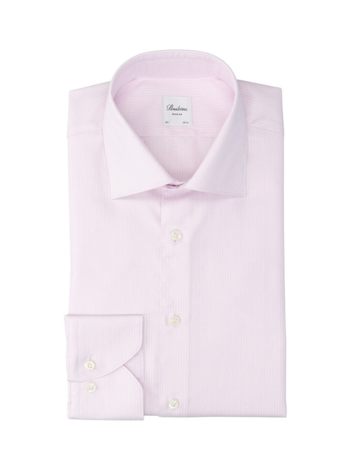 Light purple stripe katoenen hemd (regular fit) met details en lange mouwen Stenströms