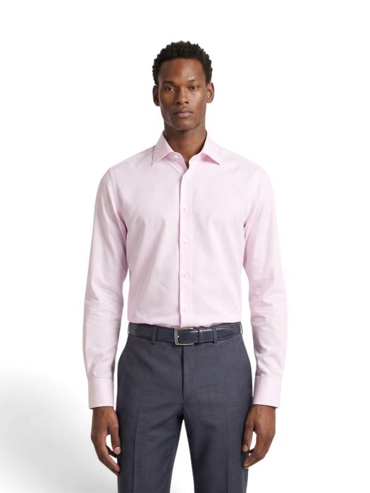 Light purple stripe katoenen hemd (regular fit) met details en lange mouwen Stenströms