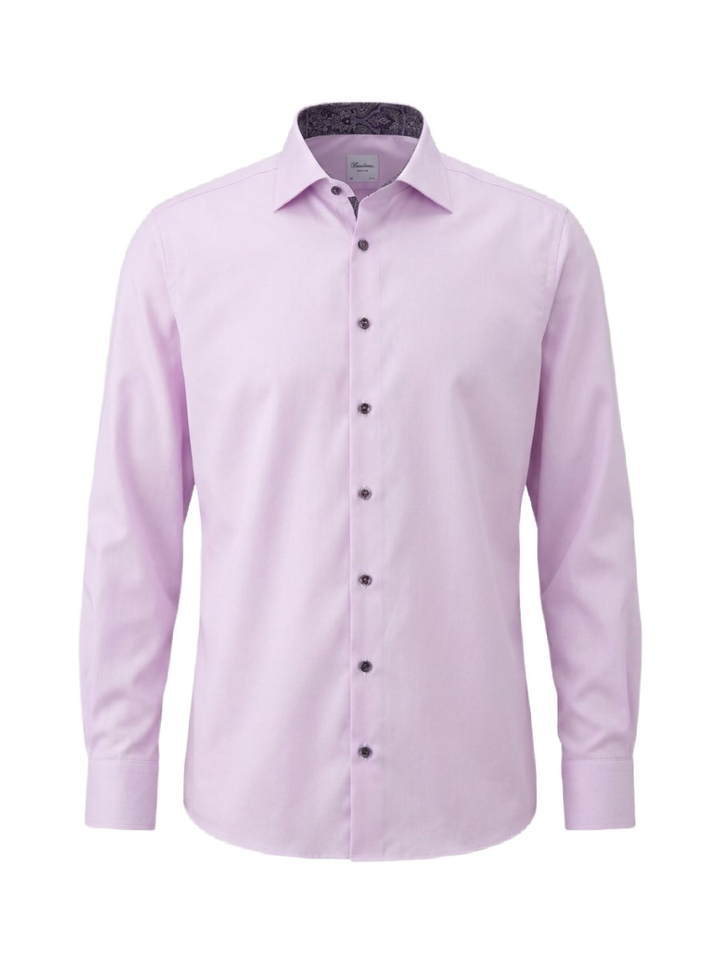 Light purple katoenen hemd (regular fit) met lange mouwen Stenströms