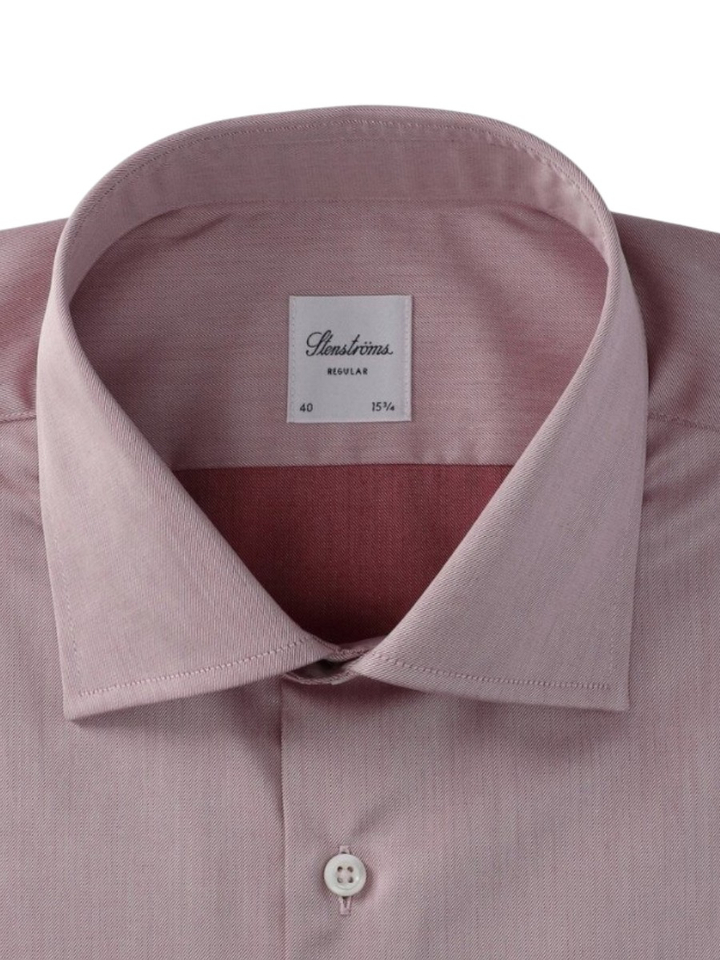 Light red katoenen hemd (regular fit) met lange mouwen Stenströms 