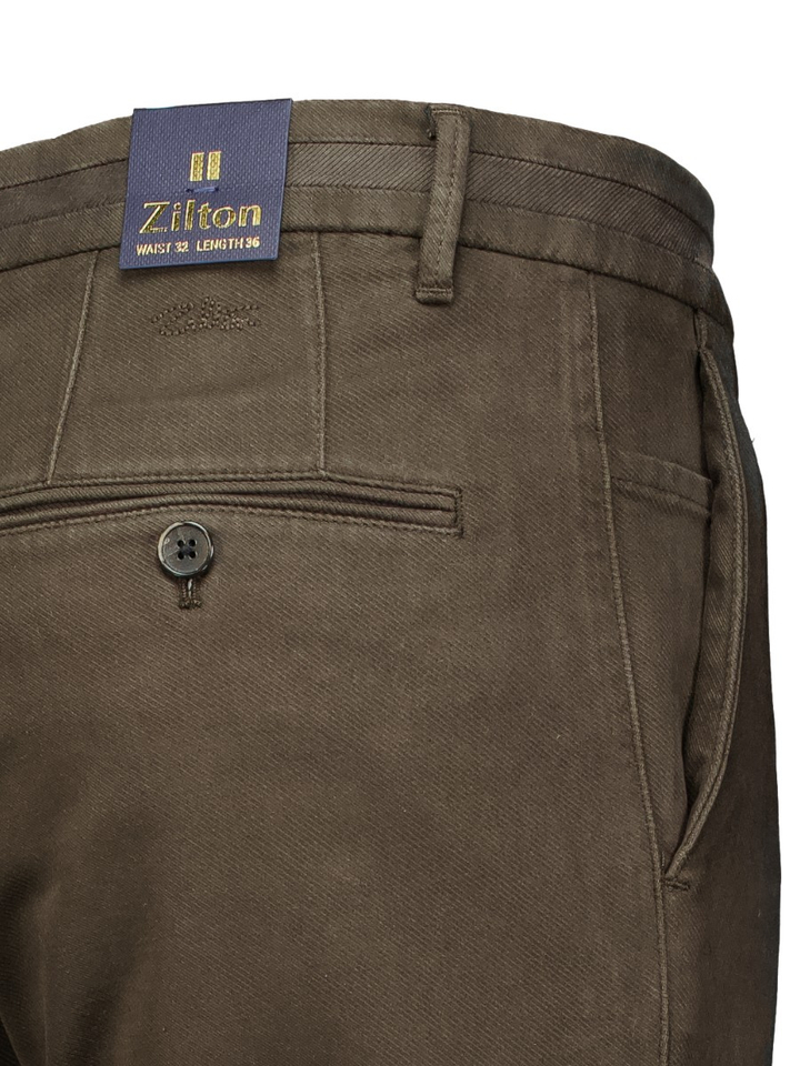 Espresso bruine lange broek Zilton 