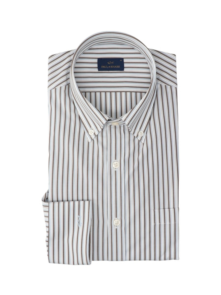 Multi-color hemd (regular fit) met strepen en lange mouwen Paul&Shark 