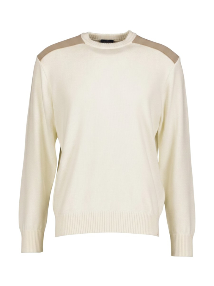 Ecrukleurige sweater met detail aan de schouders Paul&Shark