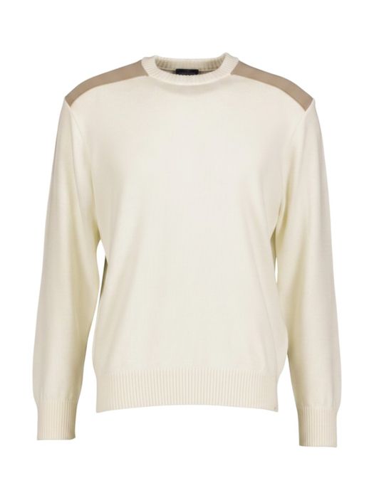 Ecrukleurige sweater met detail aan de schouders Paul&Shark