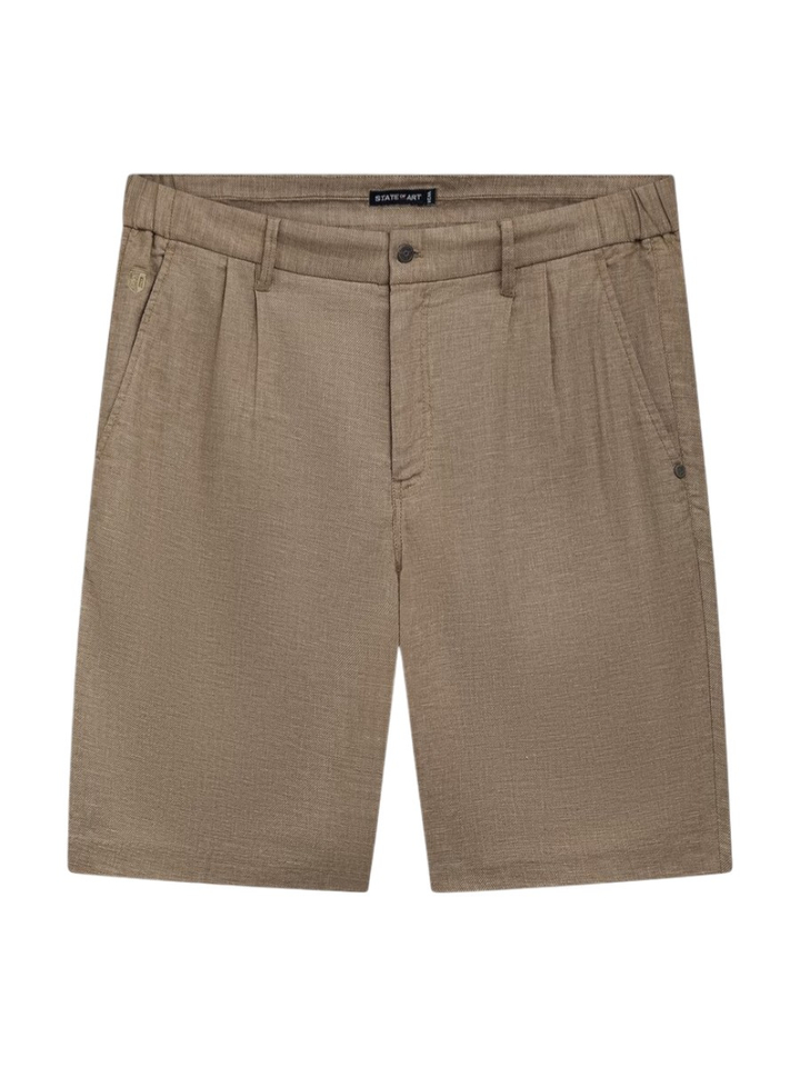 Bruine linnen short State Of Art 