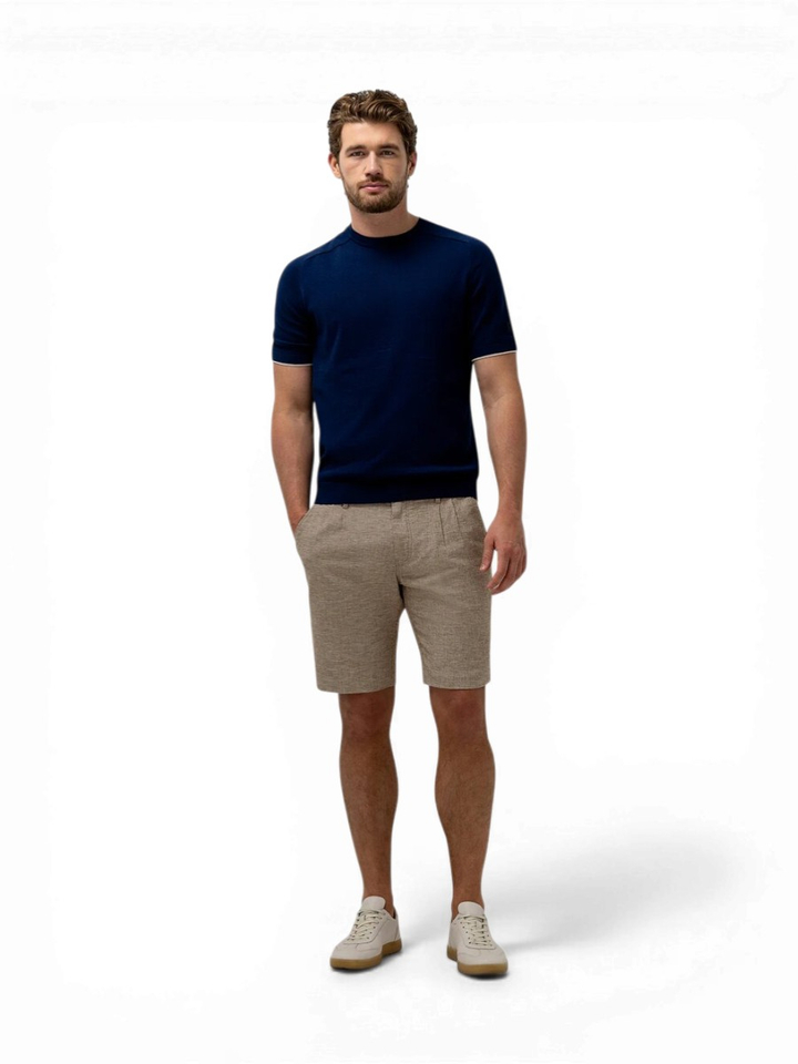 Bruine linnen short State Of Art 