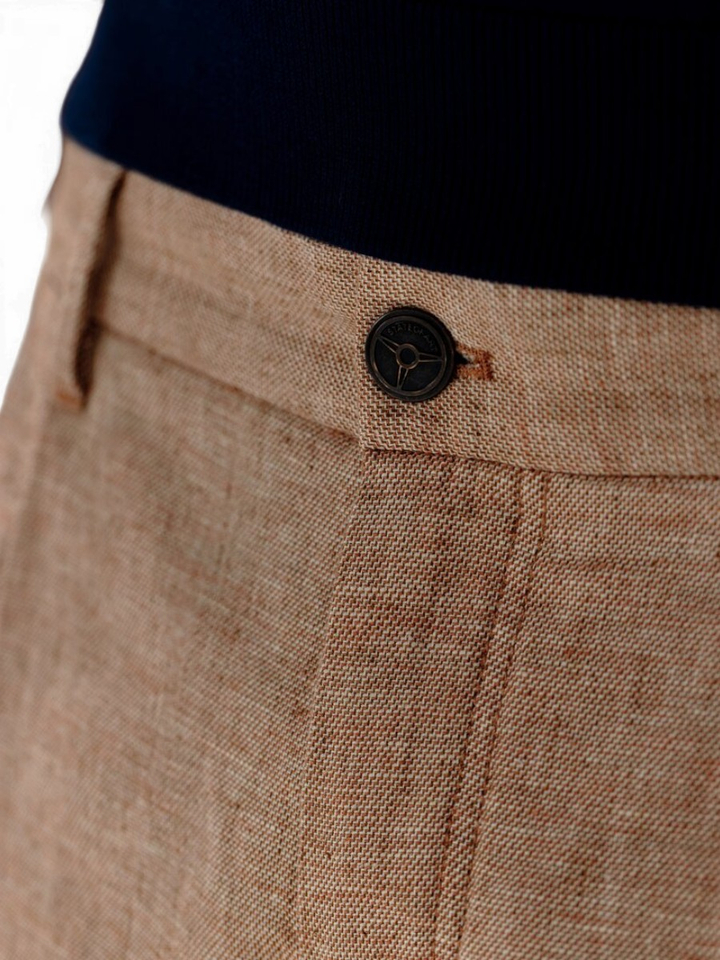 Roestkleurige linnen short State Of Art