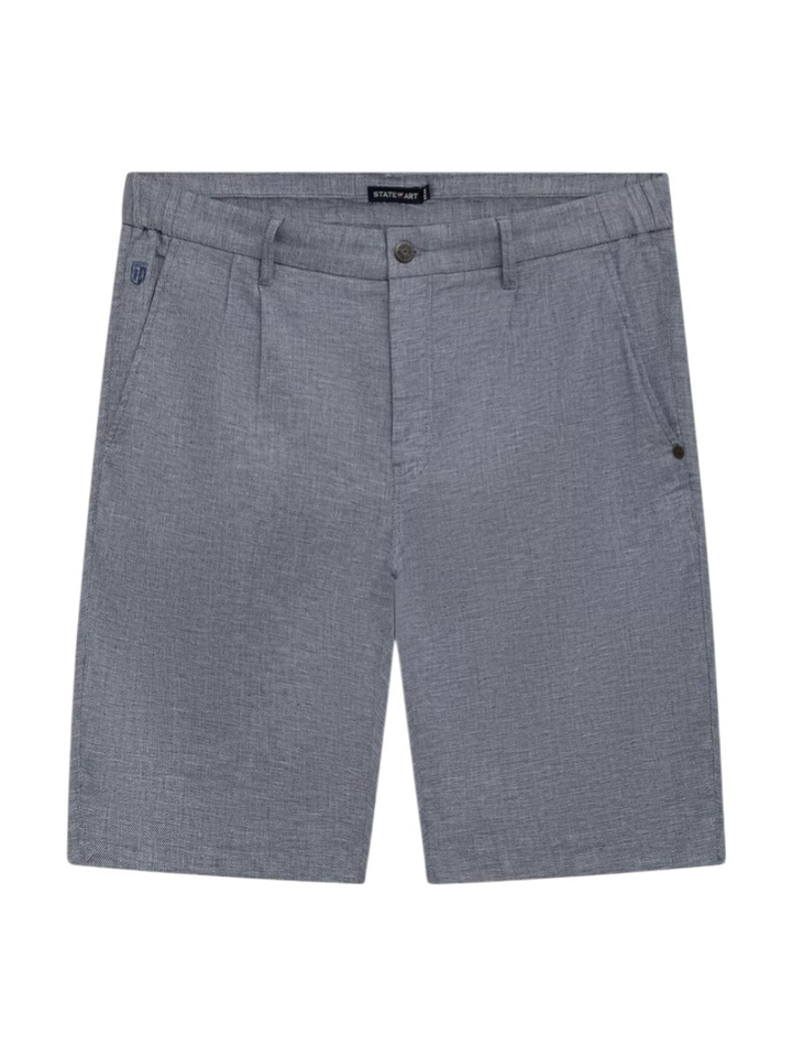 Blauwe linnen short State Of Art