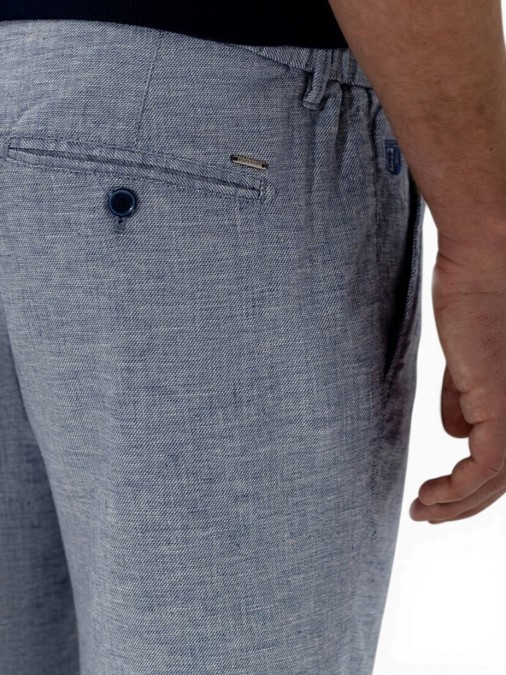 Blauwe linnen short State Of Art