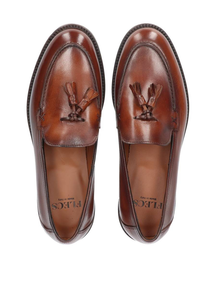 Cognac loafers Bufalo Cuoio Flecs 