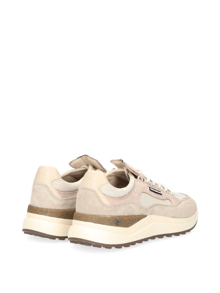 Taupe lage sneakers De Trikker Floris Van Bommel