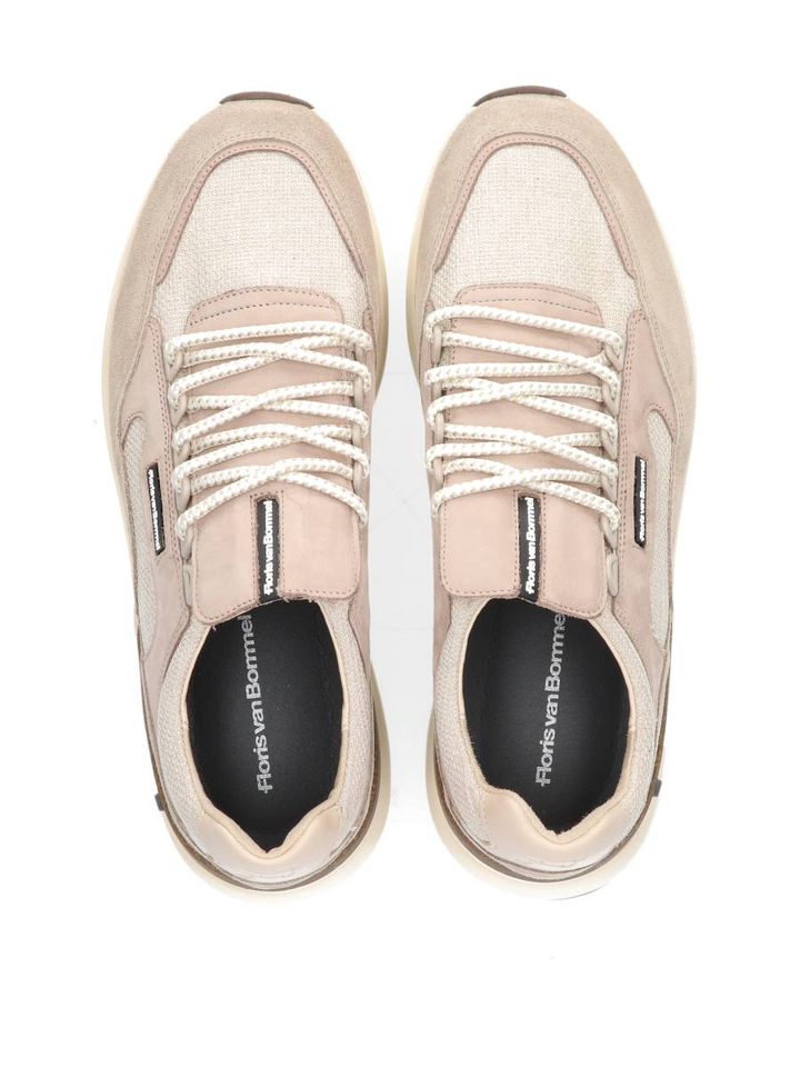 Taupe lage sneakers De Trikker Floris Van Bommel