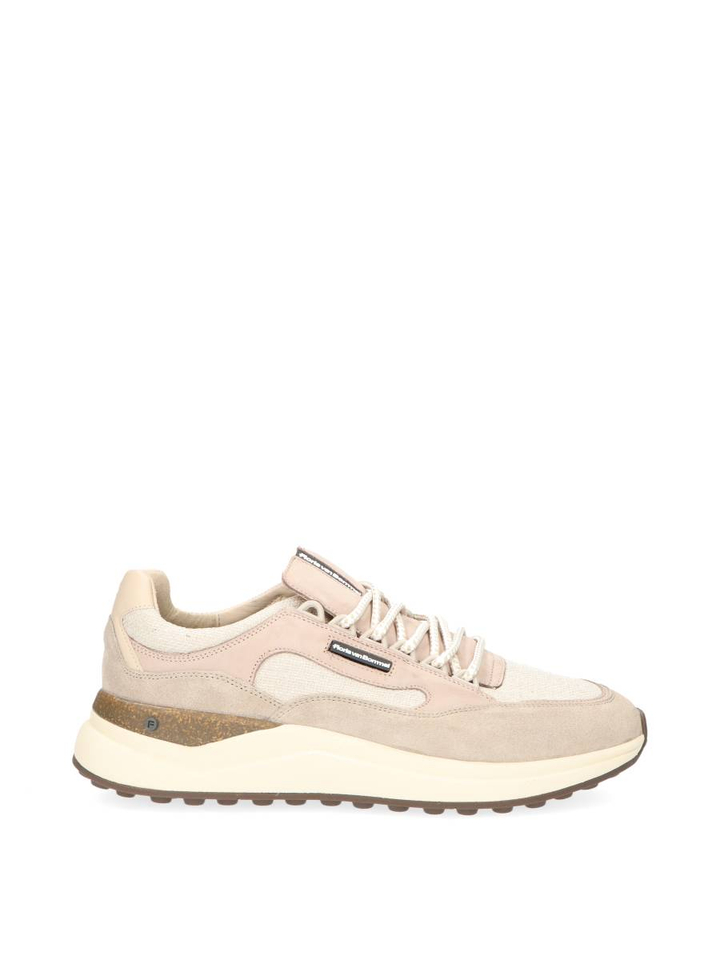 Taupe lage sneakers De Trikker Floris Van Bommel