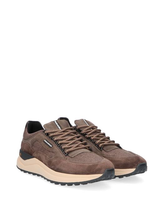 Donkerbruine lage sneakers Floris Van Bommel