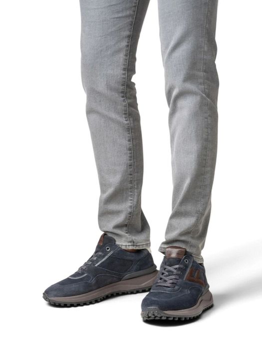Donkerblauwe lage sneakers Floris Van Bommel