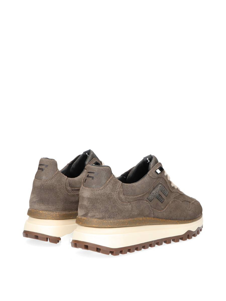 Bruine lage sneakers De Gripper Floris Van Bommel