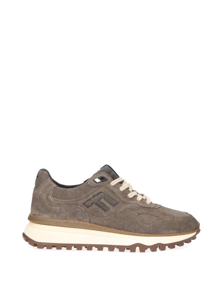 Bruine lage sneakers De Gripper Floris Van Bommel