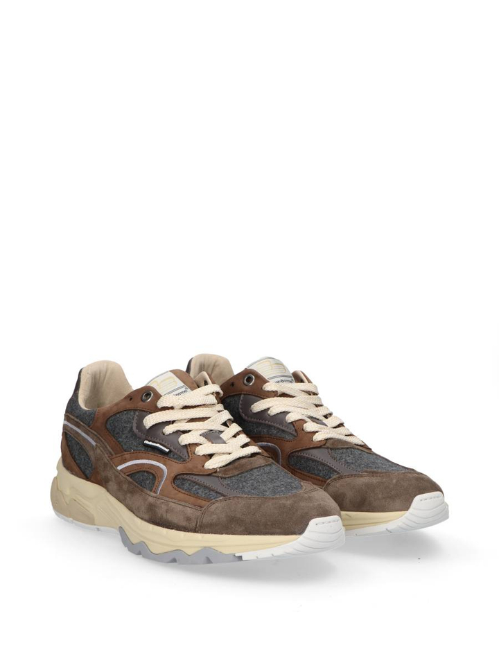 Taupe lage sneakers De Rezer Floris Van Bommel