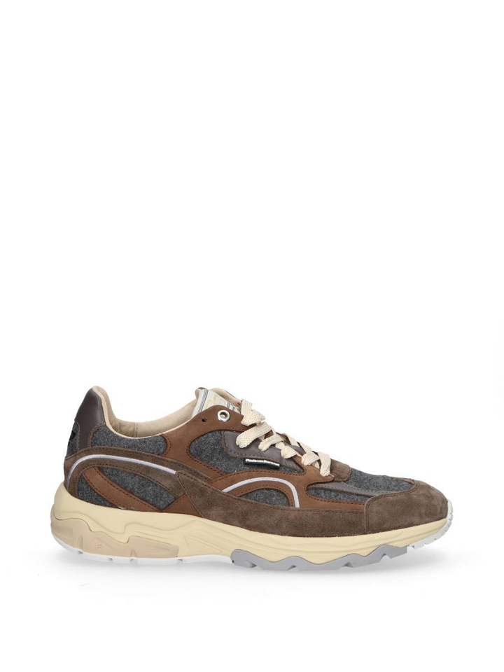 Taupe lage sneakers De Rezer Floris Van Bommel