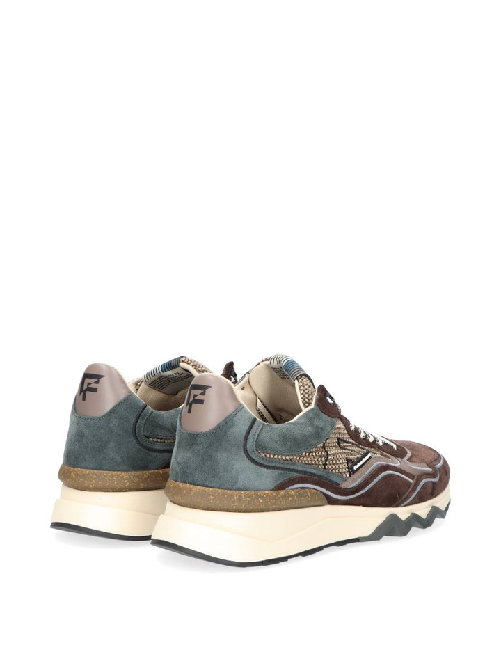Donkerbruine lage sneakers De Zager Floris Van Bommel