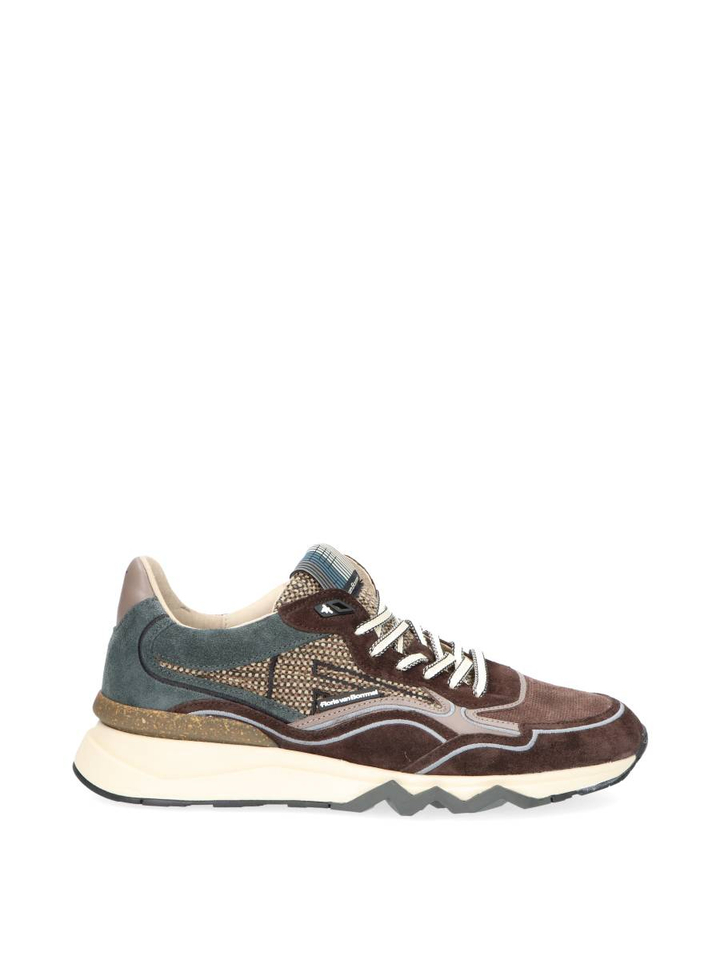 Donkerbruine lage sneakers De Zager Floris Van Bommel