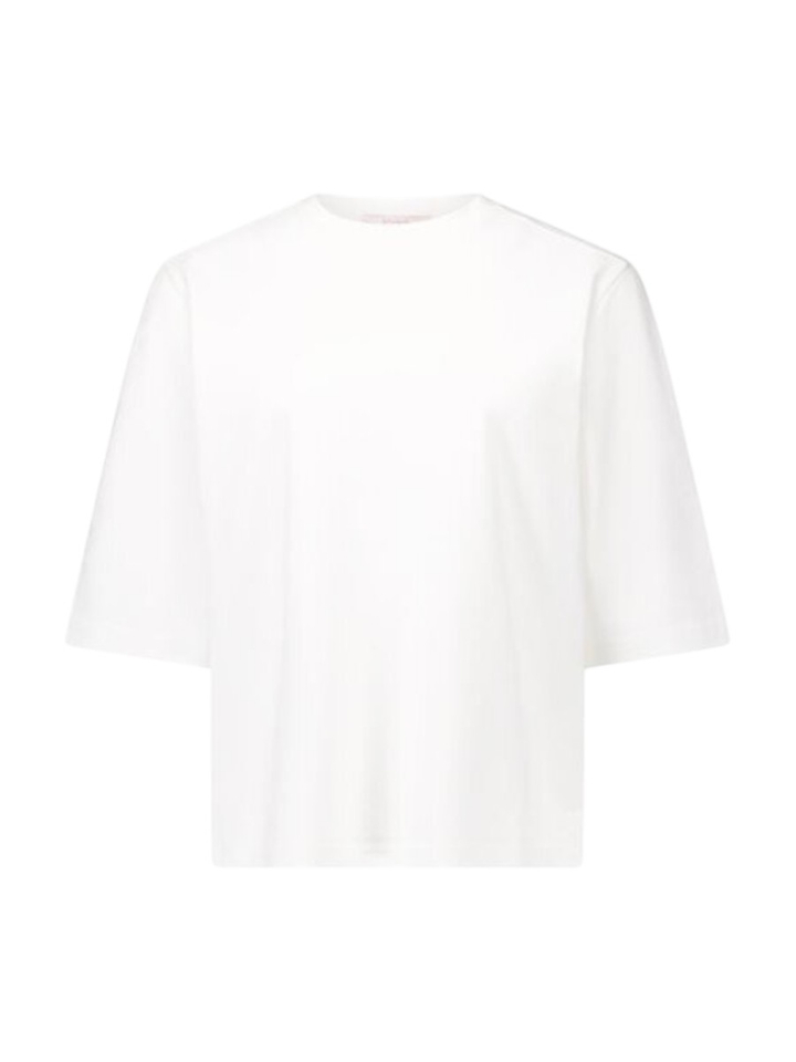 Witte t-shirt met ronde hals Fiore Studio Anneloes 