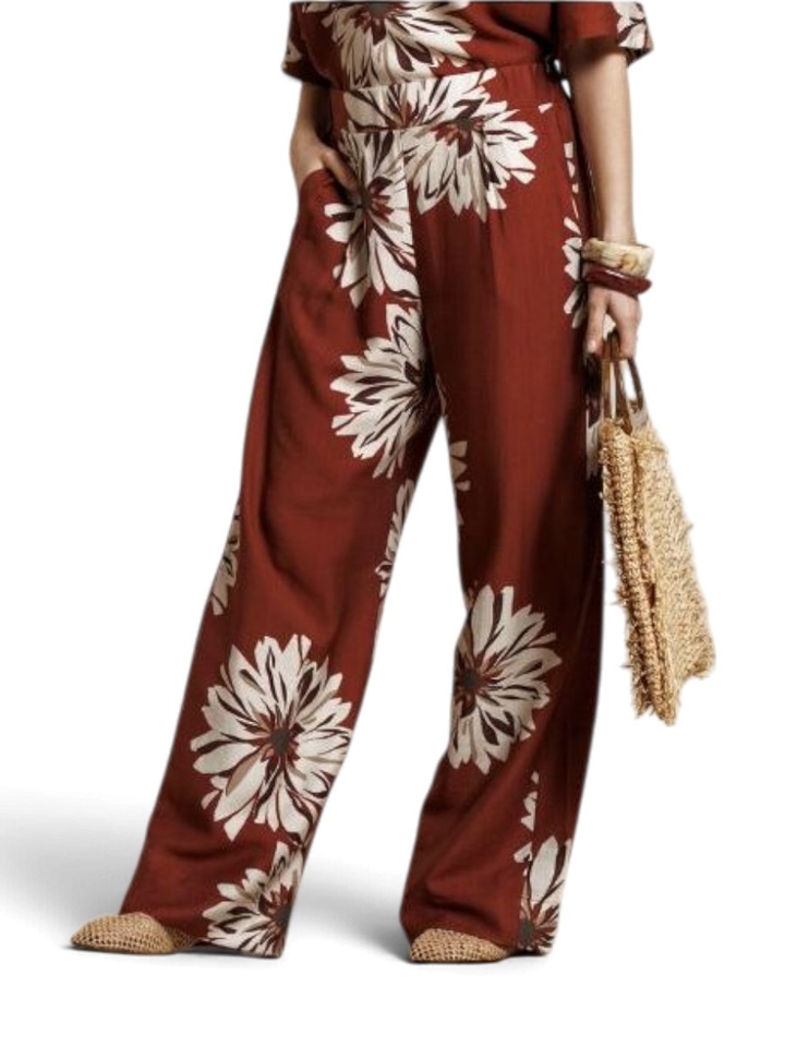 Wijde losse broek in bloemenprint Bruce Flower Studio Anneloes