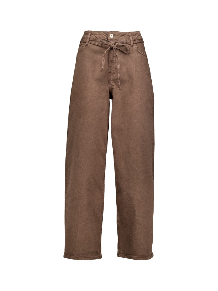 Bruine jeans met bijpassende denim ceinture BABET Studio Anneloes