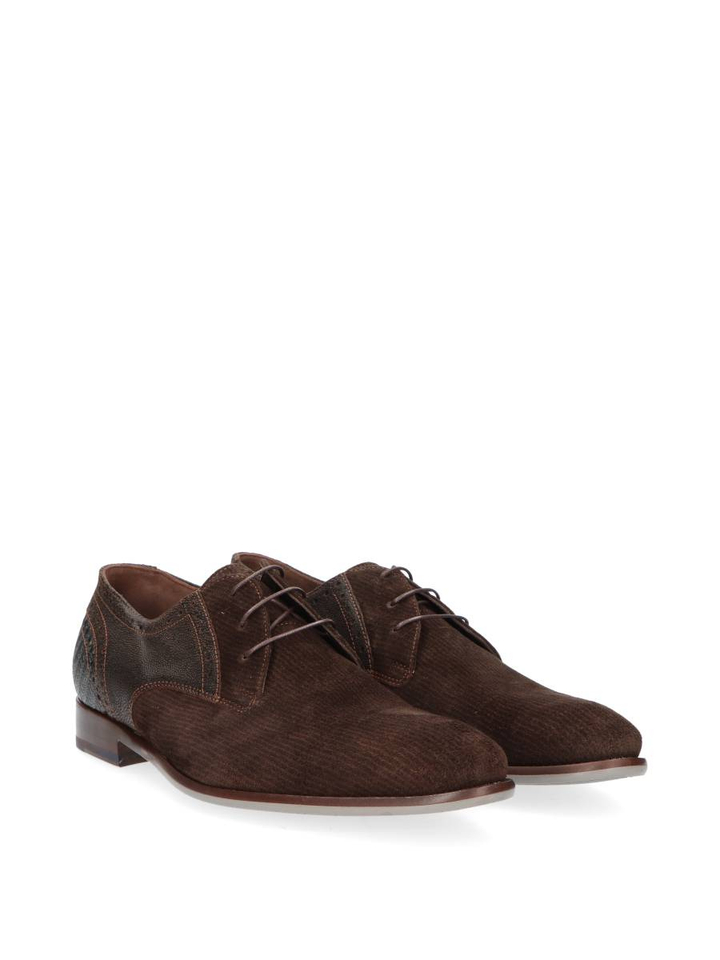 Donkerbruine geklede schoenen De Stapper Floris Van Bommel