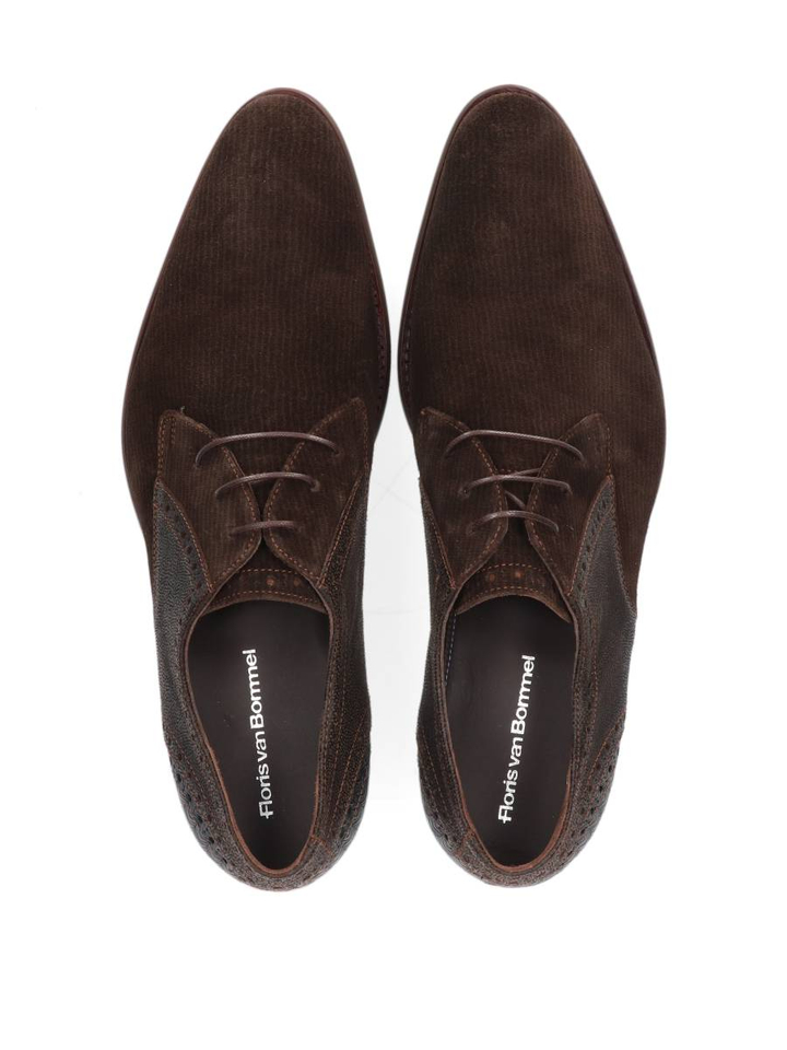 Donkerbruine geklede schoenen De Stapper Floris Van Bommel