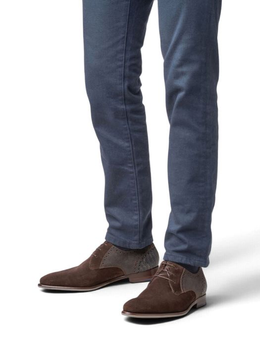 Donkerbruine geklede schoenen De Stapper Floris Van Bommel