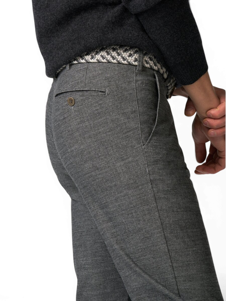 Grijze geklede broek Bonn Flannel Meyer