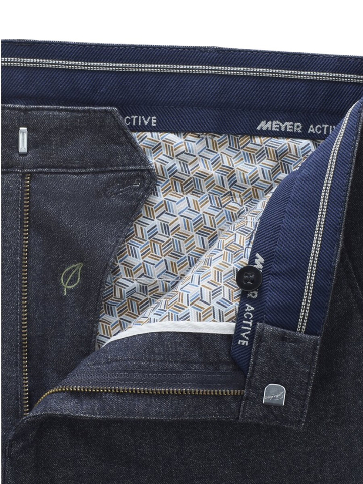 Donkerblauwe broek Bonn Flannel Meyer
