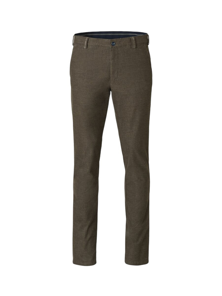 Bruine geklede broek Bonn Flannel Meyer