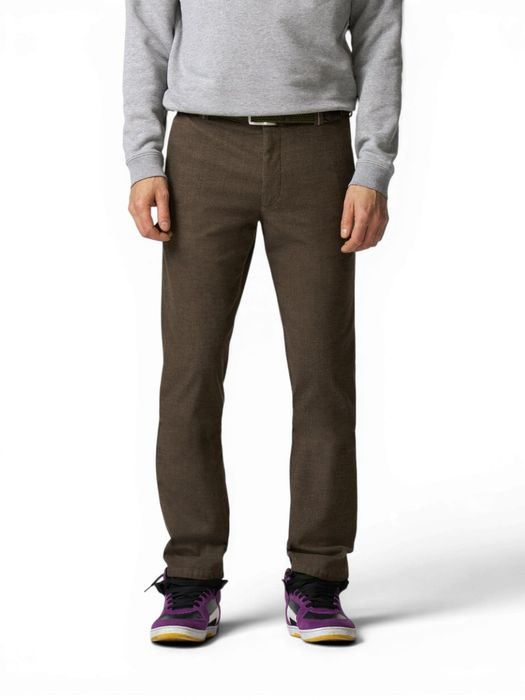 Bruine geklede broek Bonn Flannel Meyer