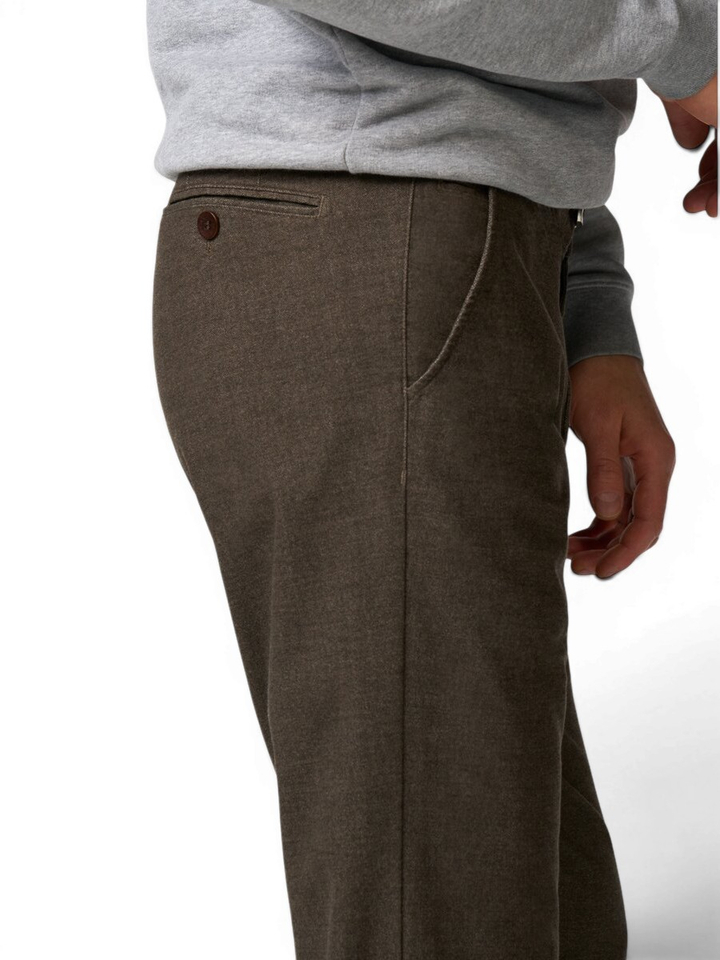 Bruine geklede broek Bonn Flannel Meyer