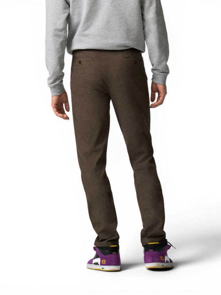 Bruine geklede broek Bonn Flannel Meyer