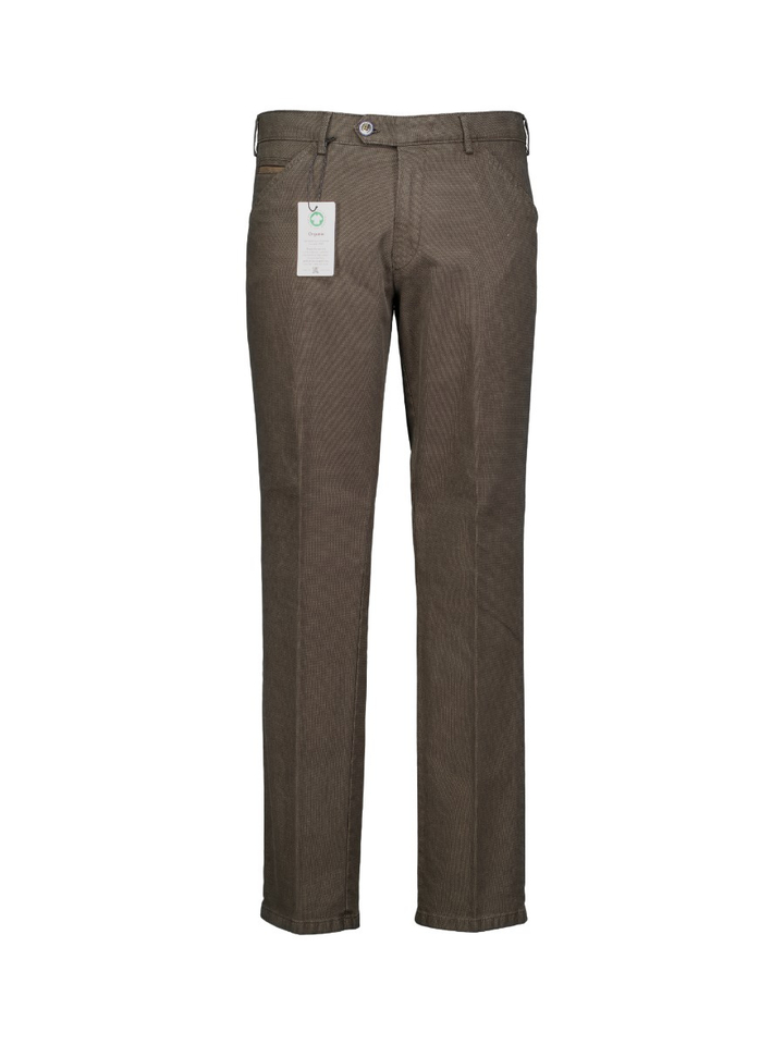 Donkerbruine geklede broek Chicago Meyer 