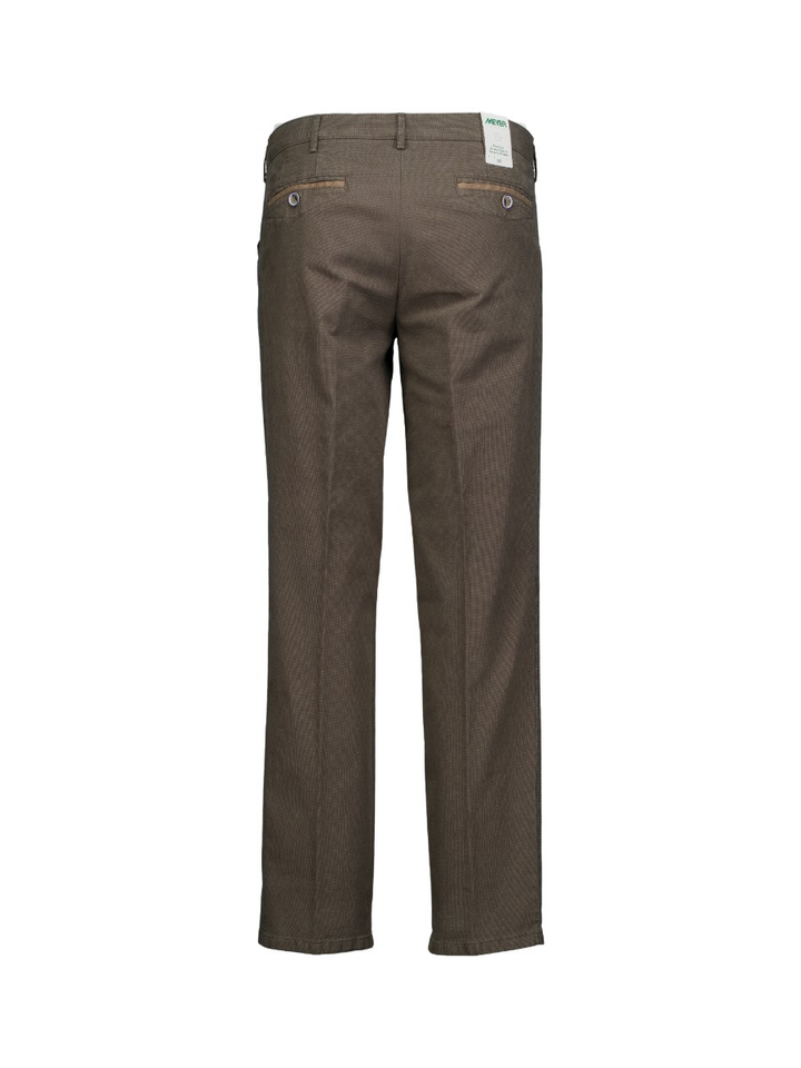 Donkerbruine geklede broek Chicago Meyer 