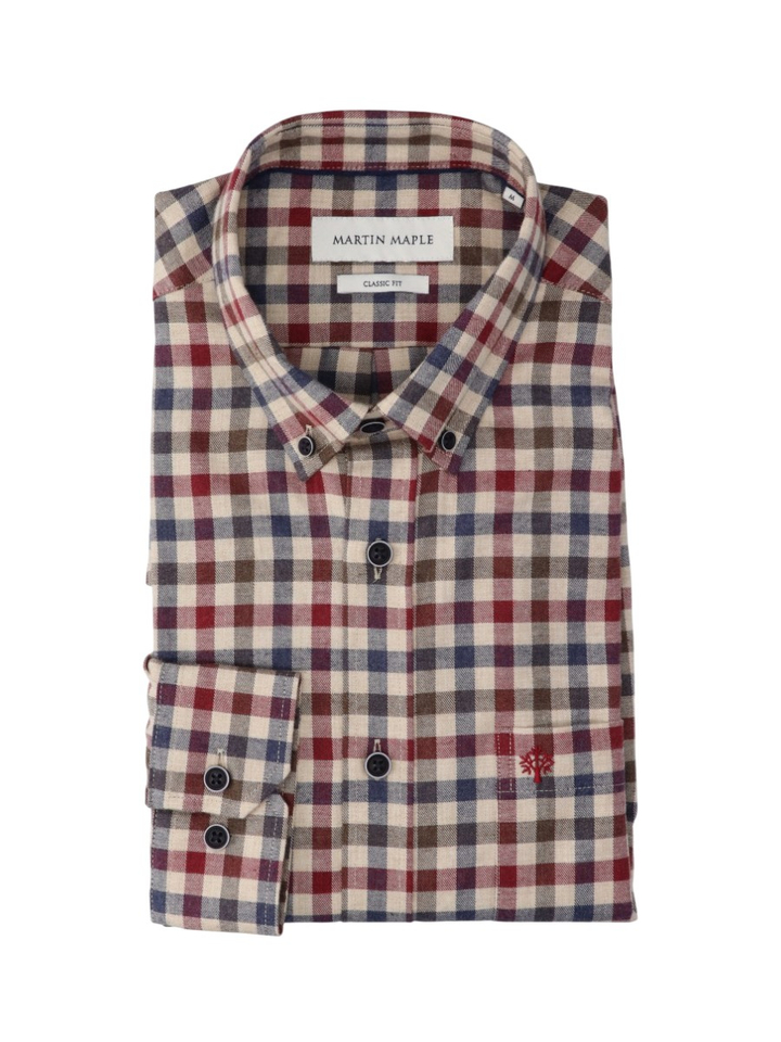 Multi-color geruit hemd (classic fit) Martin Maple