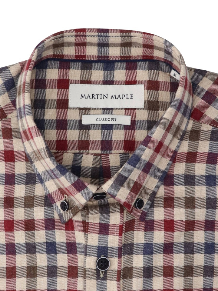 Multi-color geruit hemd (classic fit) Martin Maple