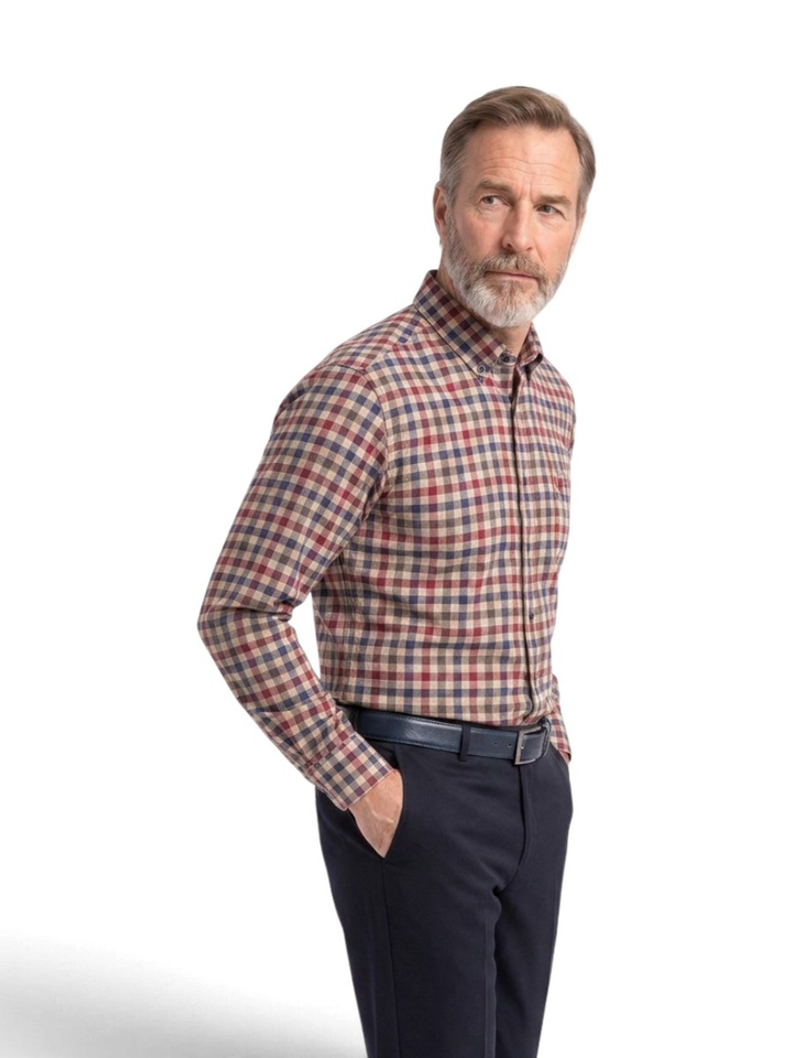 Multi-color geruit hemd (classic fit) Martin Maple