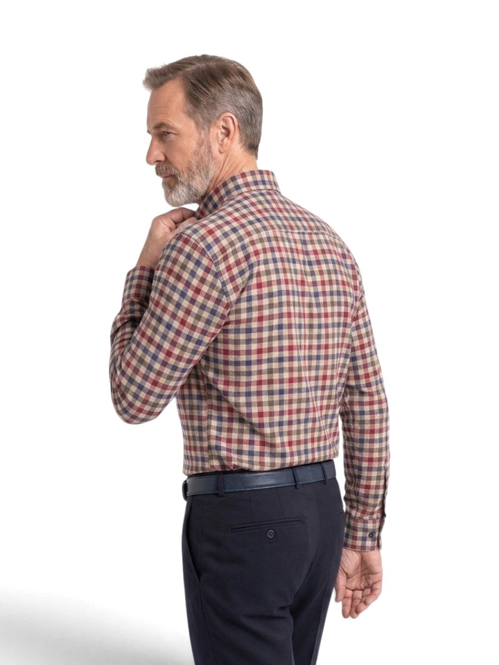 Multi-color geruit hemd (classic fit) Martin Maple