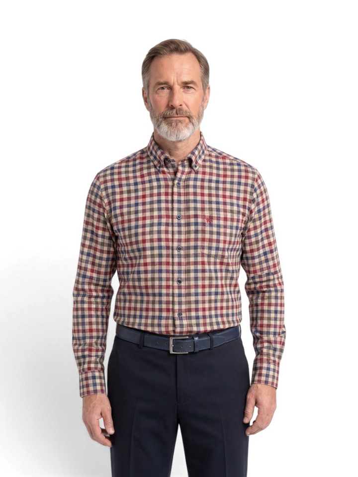 Multi-color geruit hemd (classic fit) Martin Maple