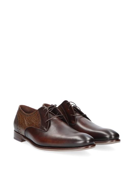 Donkerbruin geklede schoenen De Stapper Floris Van Bommel