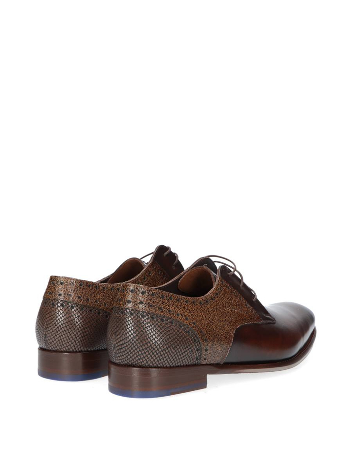 Donkerbruin geklede schoenen De Stapper Floris Van Bommel 