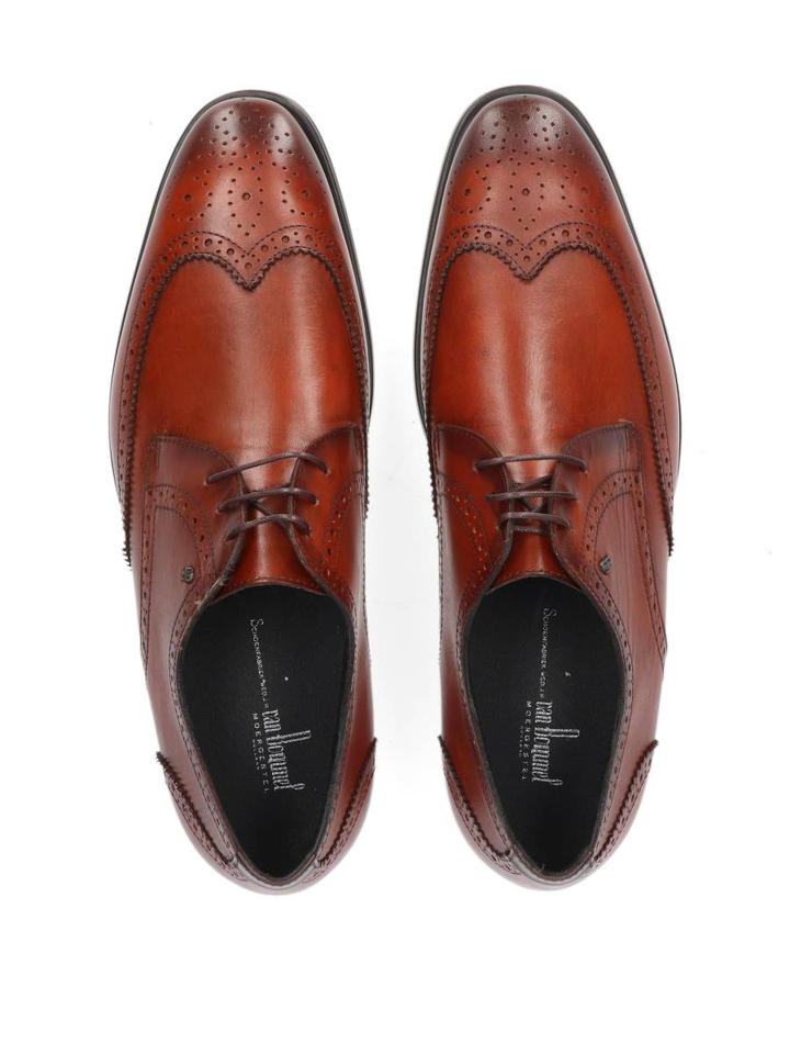 Dark cognac geklede schoenen Floris Van Bommek 