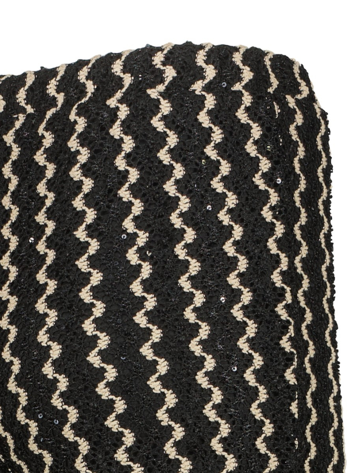 Zwart/creamkleurige Broek Vila