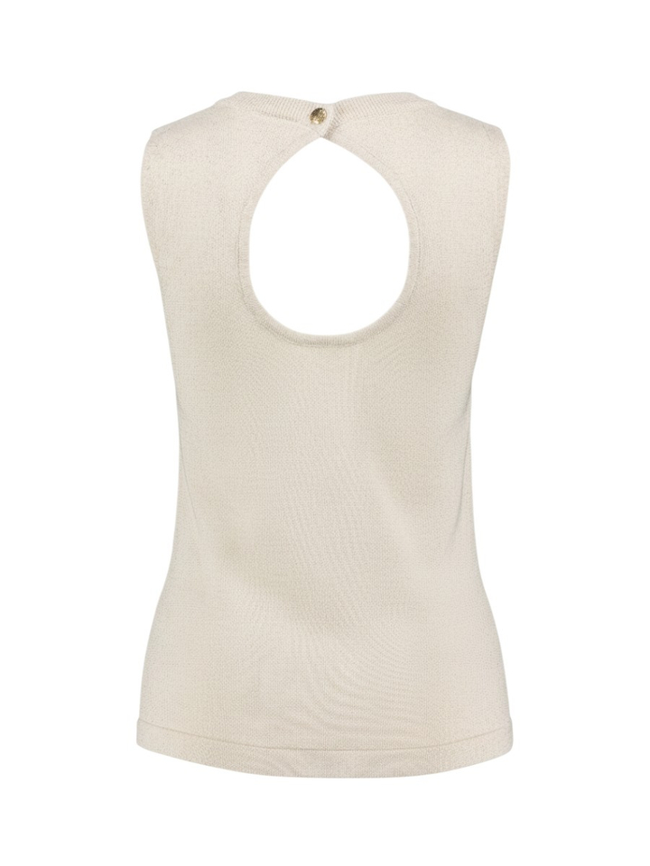 Beige top met glinsters 