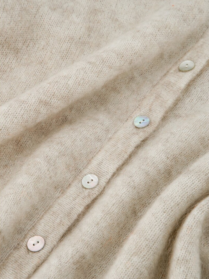 Beige cardigan met knopen Bibi Studio Anneloes